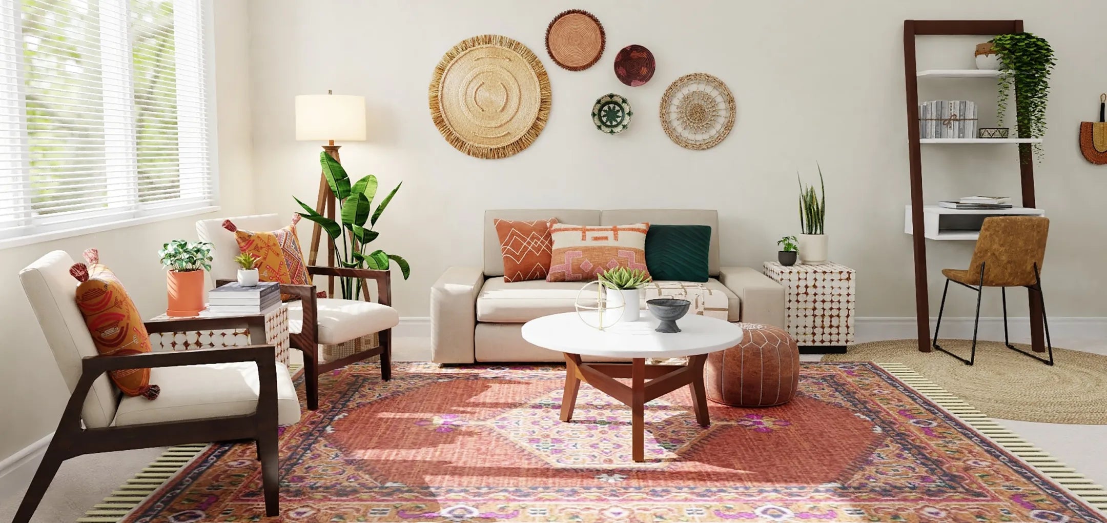 Interior room furniture stands on a rug